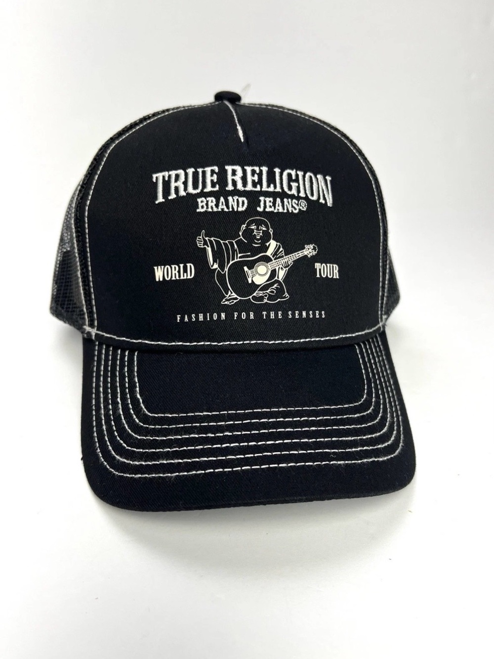 True Religion Trucker Hat Mesh Buddha Logo Snapback One Size -New Without Tag